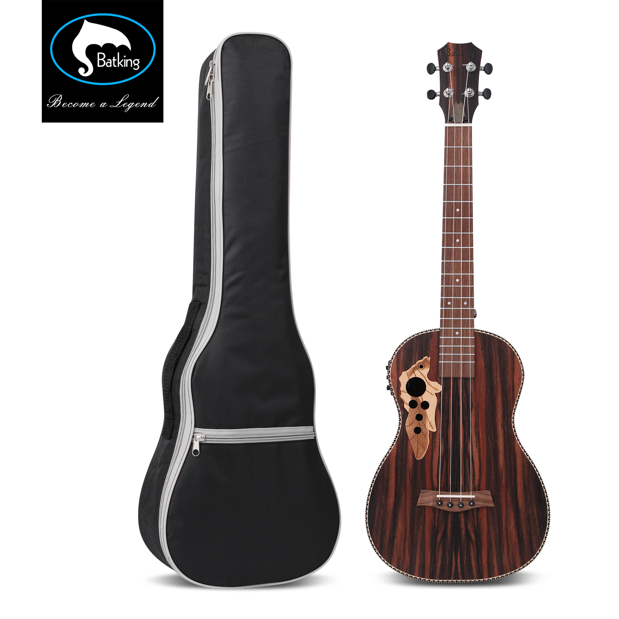 Batking Tenor Ukulele Electric 26 inch Blackwood Ukelele Kit with Truss Rod  with EQ with Gig Bag