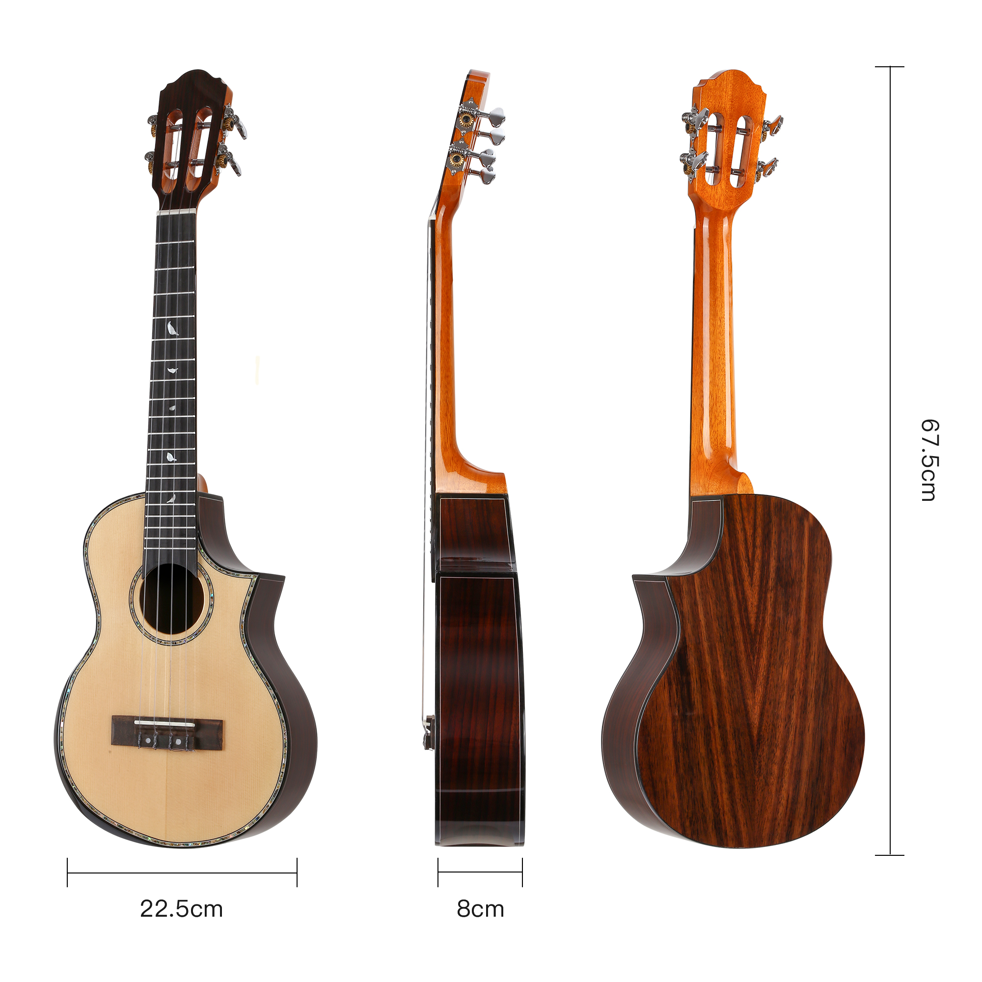 Batking Tenor Ukulele for Beginners, Solid Mahognay 26 inch Hawaiian  Ukuleles for Adults. Professional Ukalalee with Uke Beginner Bundle Kit  (Gig Bag