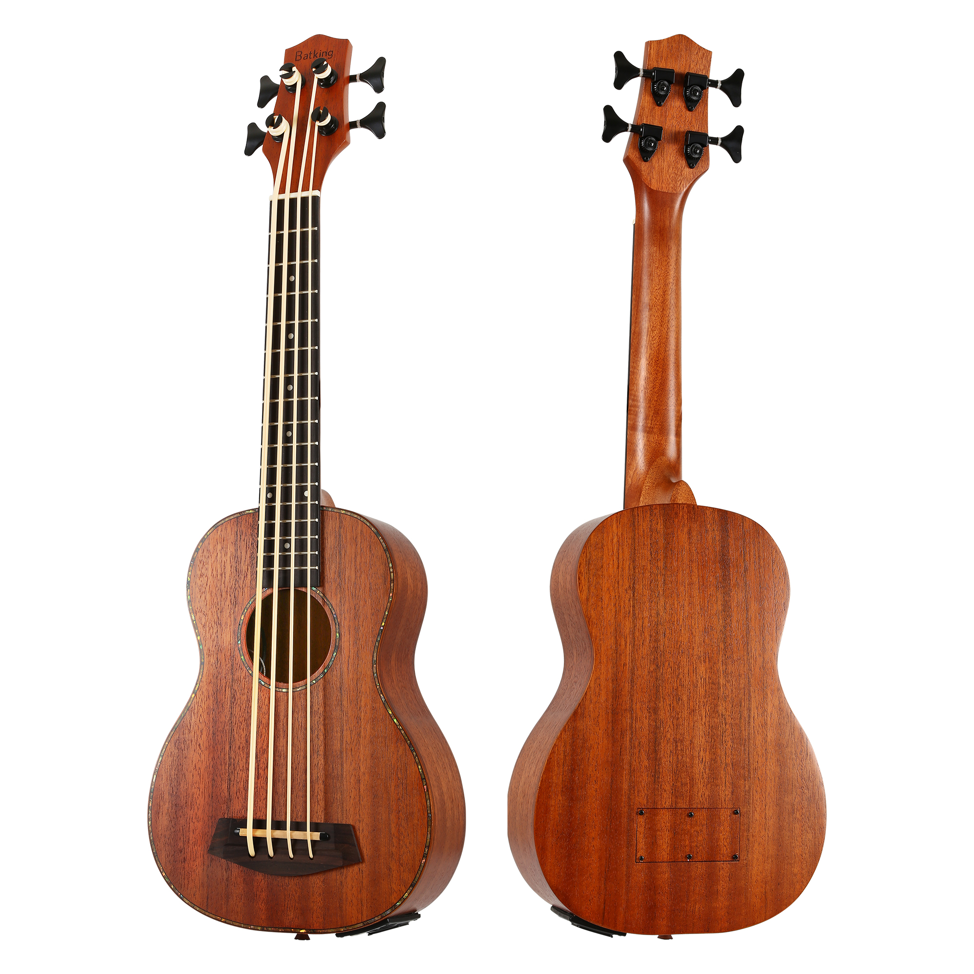 30 Inch Concert Ukulele Bass Mini Acoustic Uke Handcraft Solid Acacia Wood(UBB02)