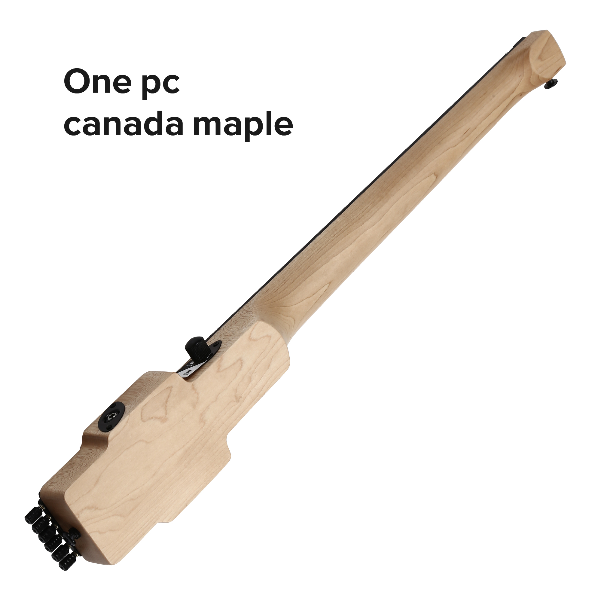 Travel Electric Guitar Headless 6 String Guitar One piece Canada maple neck through body design Fix Bridge with Gigbag(TGH 06)