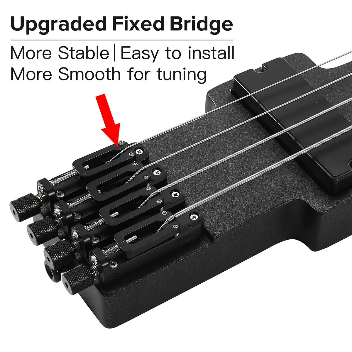 Lefthand Travel Bass Guitar Electric Headless Bass 4 Strings Electric Bass with Gigbag(TBH05)
