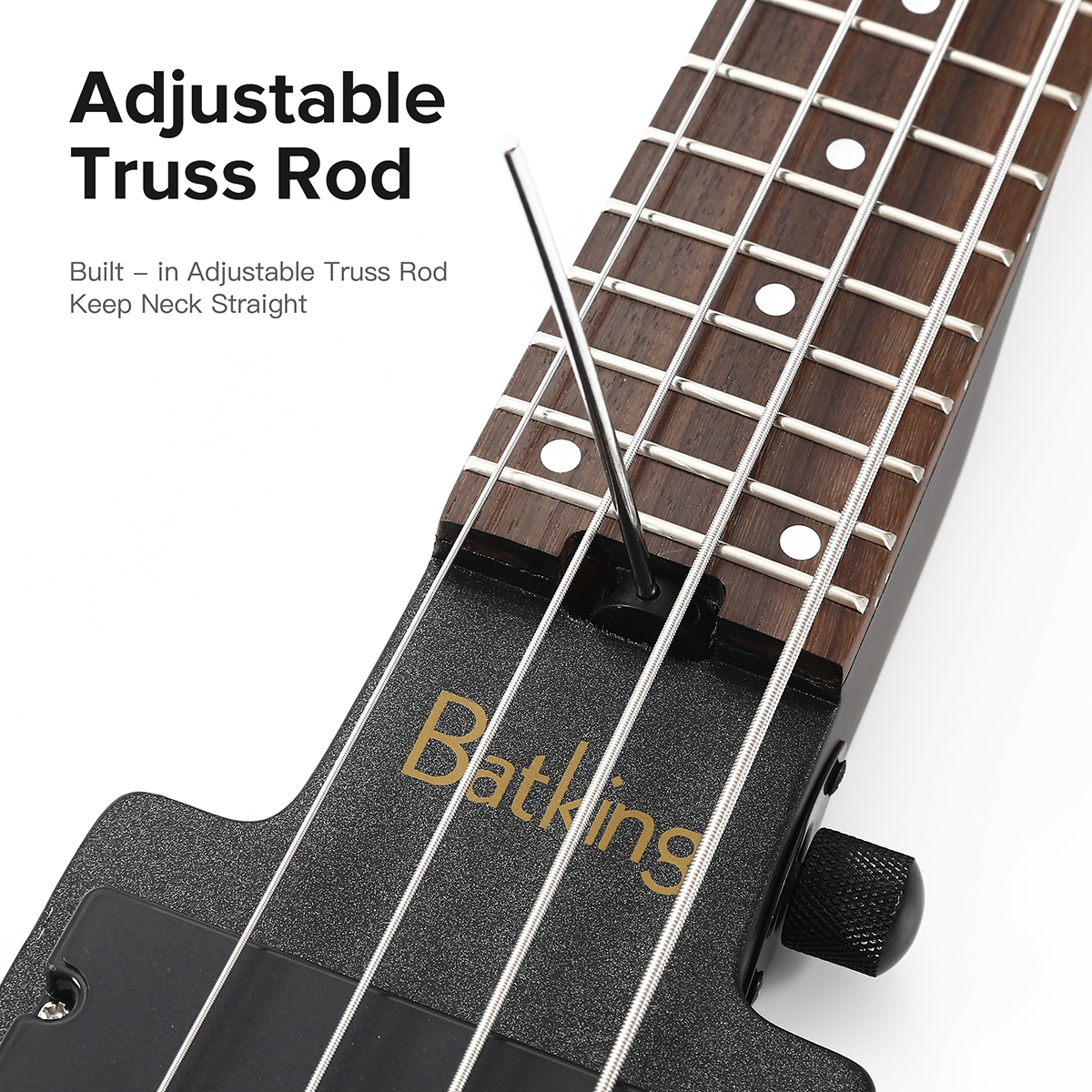 Lefthand Travel Bass Guitar Electric Headless Bass 4 Strings Electric Bass with Gigbag(TBH05)