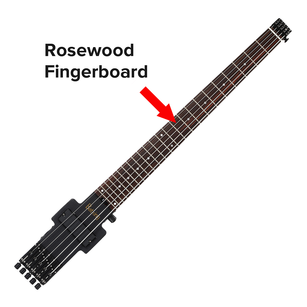 Lefthand Travel Bass Guitar Electric Headless Bass 5 Strings Electric Bass with Gigbag(TBH06)