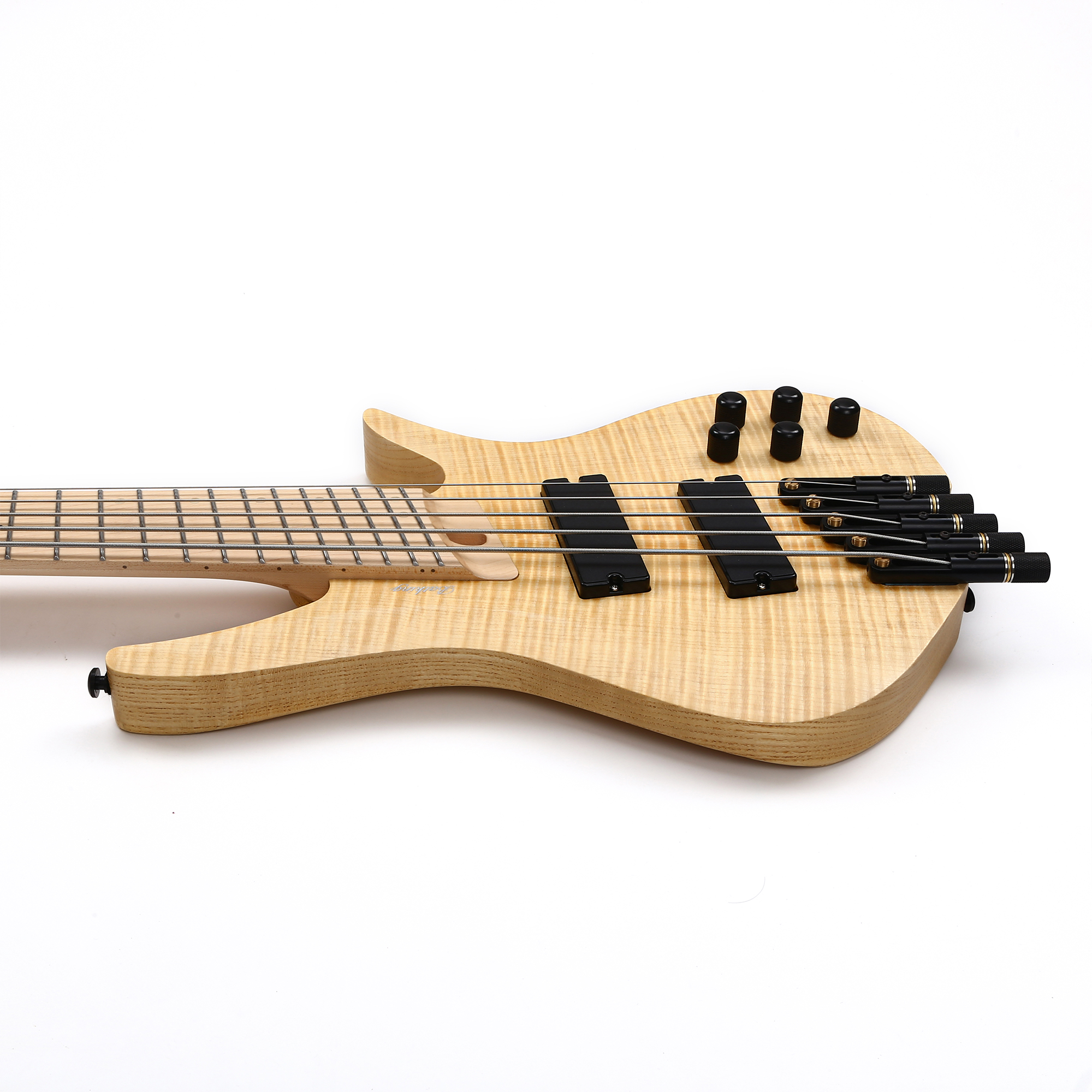 Batking Electric Bass Guitar Headless 5 String Fanned Fret Electric Bass