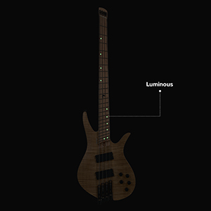 Batking Electric Bass Guitar Headless 4 String Fanned Fret Electric Bass Guitar