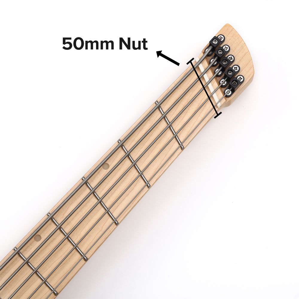 Batking Electric Bass Guitar Headless 5 String Fanned Fret Electric Bass
