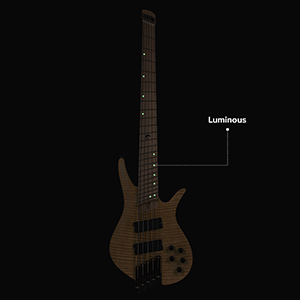 Batking Electric Bass Guitar Headless 5 String Fanned Fret Electric Bass