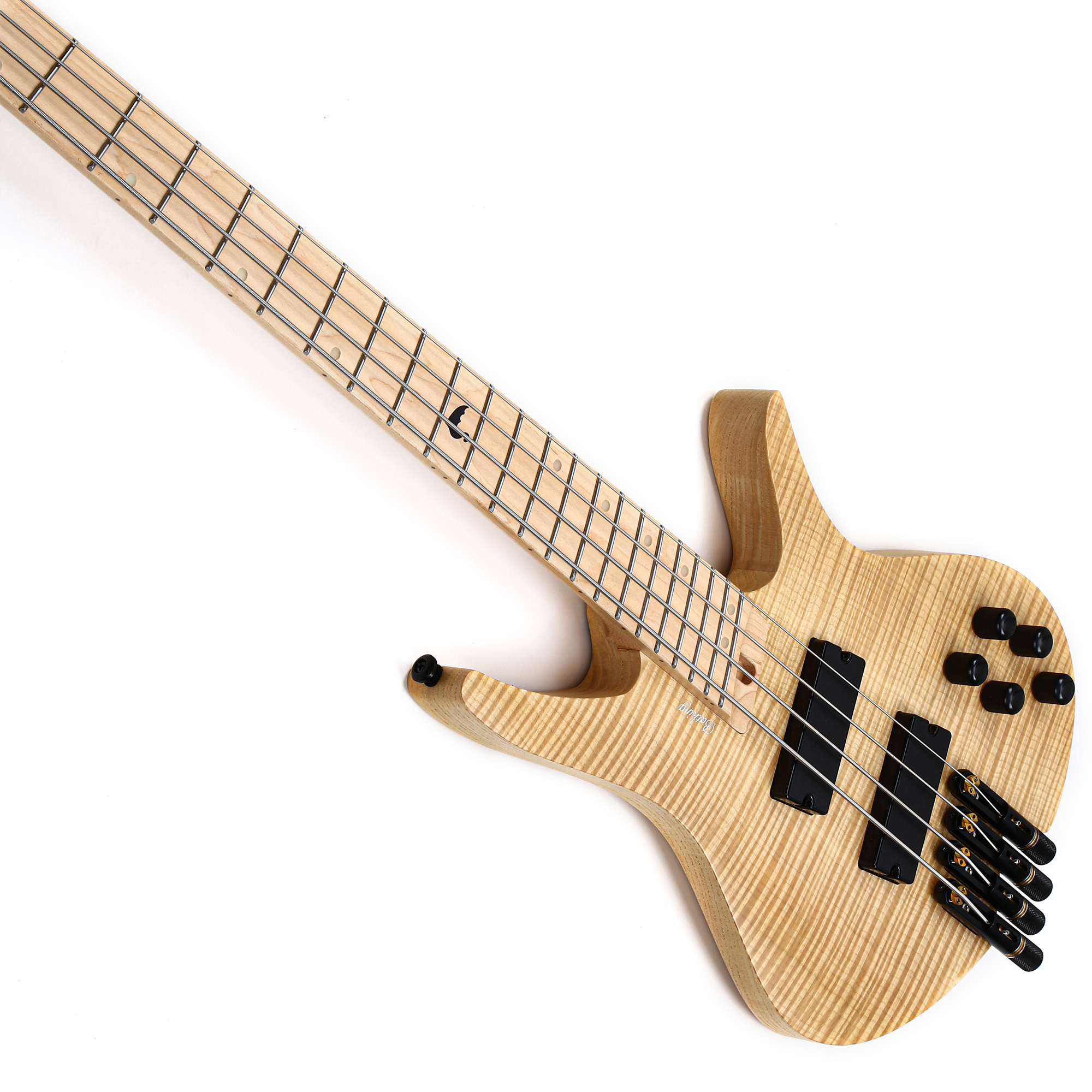 Batking Electric Bass Guitar Headless 4 String Fanned Fret Electric Bass Guitar